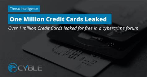 1 Mn Credit Cards Leaked/Hacked In A Cybercrime Forum